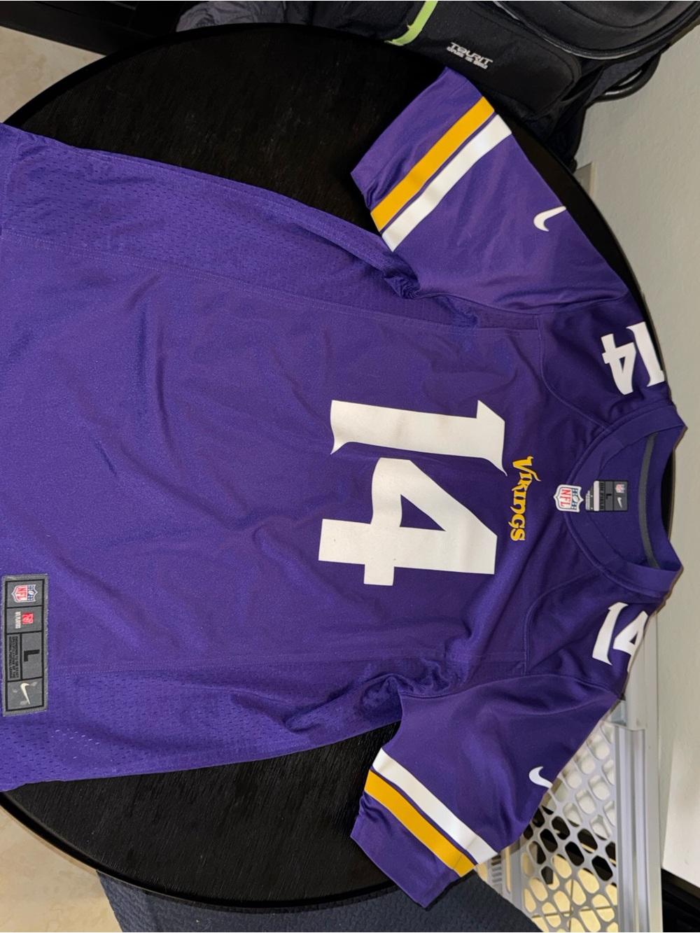 Stefon Diggs Nike Purple Vikings #14 screen printed Football Jersey